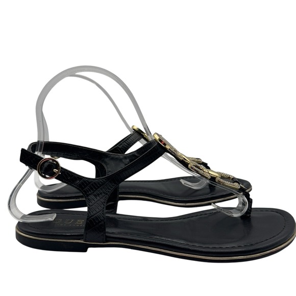 Guess Women's Black Leather Slingback Sandals Size 7M‎ - Picture 2 of 11